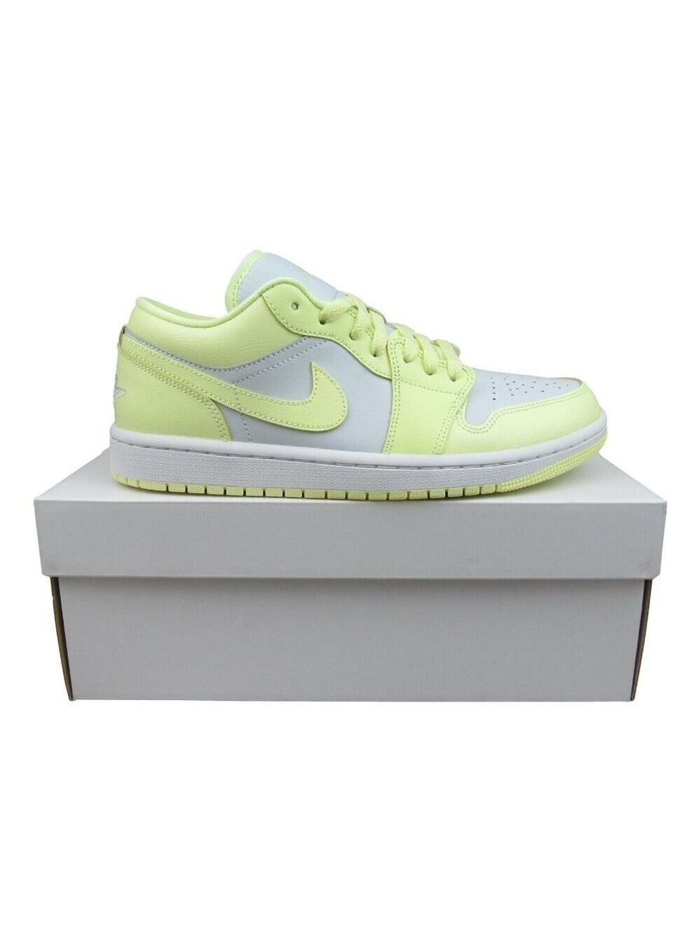Air Jordan 1 Low Women's Size 9 Platinum White Citron Lemonade NEW - Picture 1 of 16